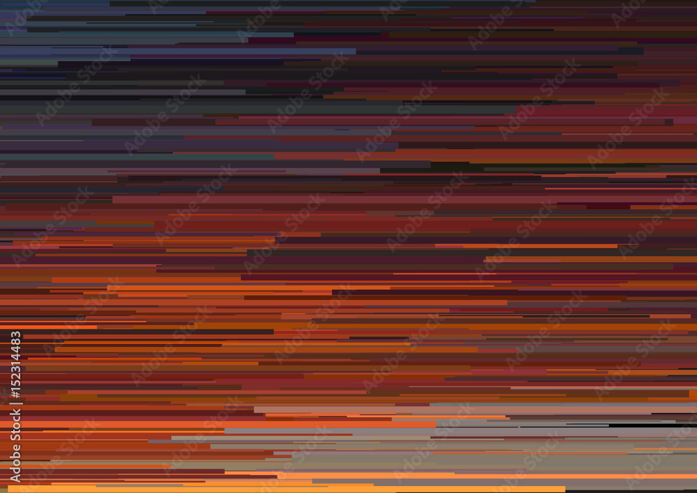 Aufkleber abstract background with glitched horizontal stripes, stream lines. concept of aesthetics of signal 
