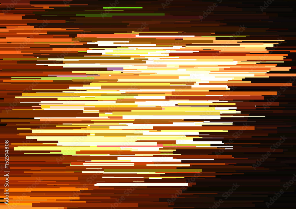 Aufkleber abstract background with glitched horizontal stripes, stream lines. concept of aesthetics of signal 