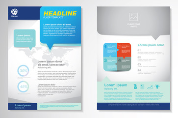 Template vector design for Brochure, Annual Report, Magazine, Poster, Corporate Presentation, Portfolio, Flyer, layout modern  size A4, Front and back, Easy to use and edit.