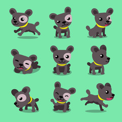 Cartoon character cute dog poses