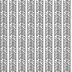 Gardinen Lineares skandinavisches nahtloses Muster für Packpapier mit Stoffdruck. © juhrozian