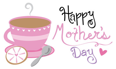 Fototapeta na wymiar Happy Mothers Day Tea