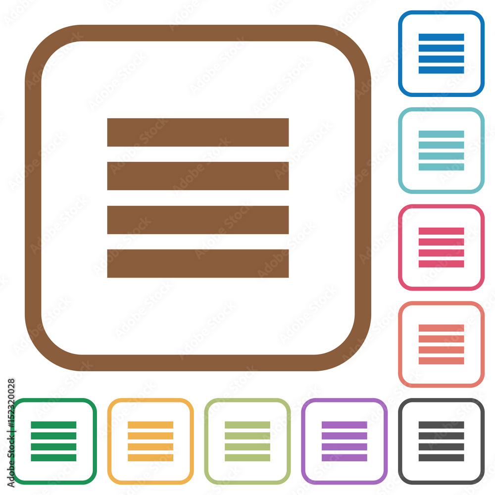 Poster text align justify simple icons