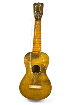 A Vintage Broken Acoustic Guitar