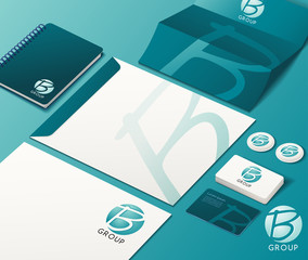 Business Stationery and Corporate Identity Template : Vector Illustration