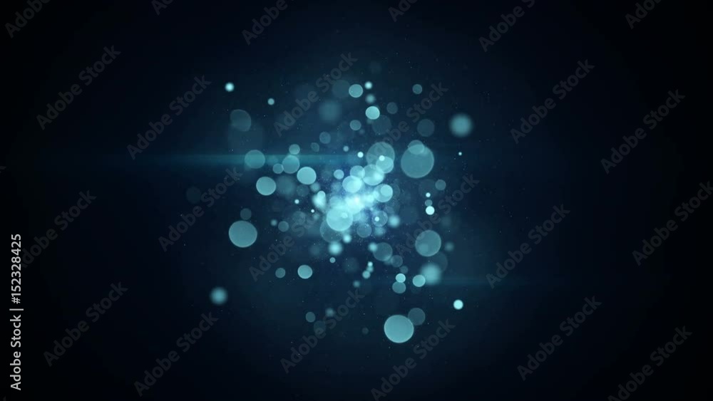 Aufkleber circle blurred lights in center. abstract background. computer generated seamless loop animation 4k 