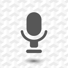 Microphone icon stock vector illustration flat design