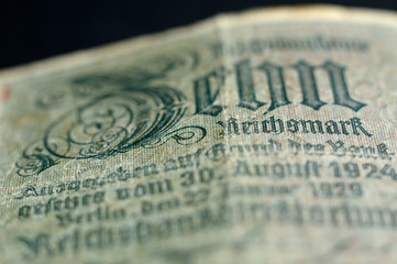 Detail auf 10 Reichsmark Schein von 1929