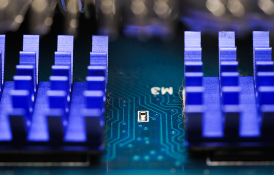 Details auf einer Grafikkarte, Steckkarte f&uuml;r Computer