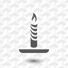 Fototapeta premium candle icon stock vector illustration flat design