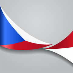 Czech wavy flag. Vector illustration.