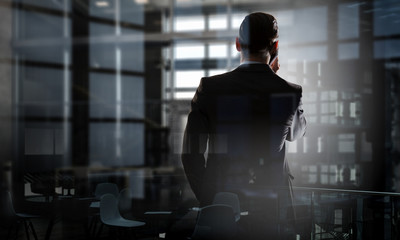 Businessman having talk