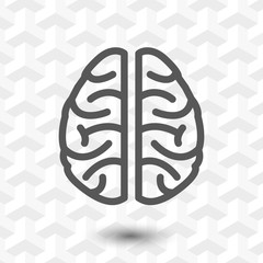 brain icon stock vector illustration flat design