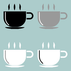 Cup black grey black icon.