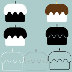 Easter cake with a candle.