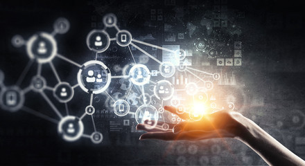 Wireless connection futuristic concept