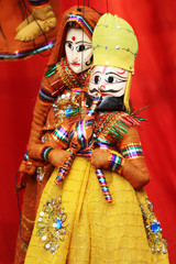 Fototapeta premium Rajasthani traditional string puppets