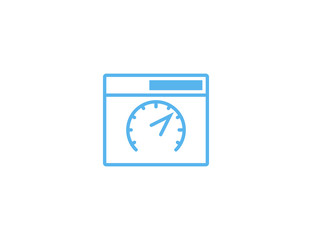 Flat vector web dashboard software meter tool