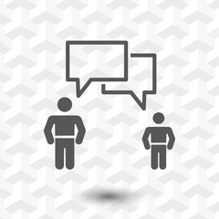 speaking of people, the chat icon stock vector illustration