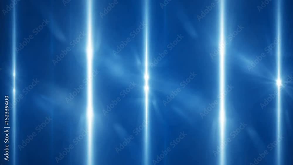 Poster vertical blue light stripes. computer generated abstract motion background. seamless loop animation 