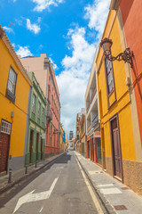 La Laguna old town narrow street