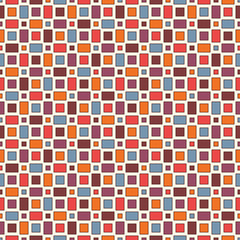 Seamless pattern with geometric figures. Repeated squares ornamental abstract background. Checkered wallpaper.