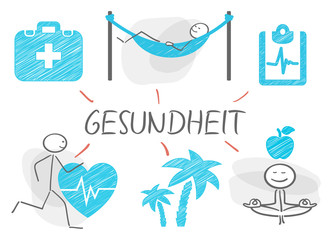 Strichmännchen Gesundheit