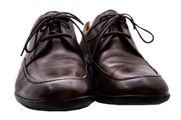 Male fashion with shoes on white backgrounds