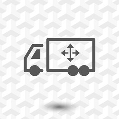 truck icon stock vector illustration flat design