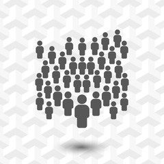 people with the leader icon stock vector illustration flat design