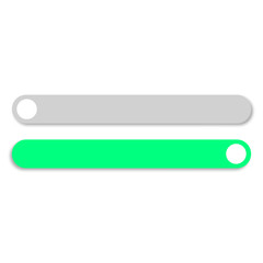 Switch vector icon, gray on, green off