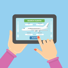 Flight ticket search.