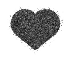 heart from beach sand