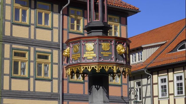 Wernigerode Marktplatz mit Rathaus Harz Deutschland