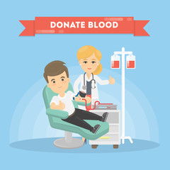 Blood donation concept illustration.