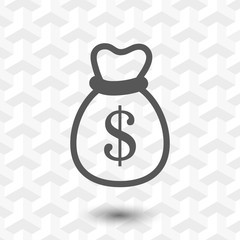 bag of money icon stock vector illustration flat design
