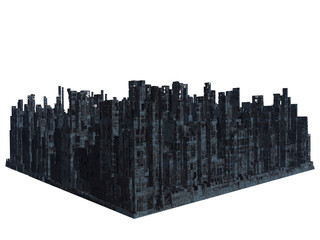 Ruins of the city, 3D render
