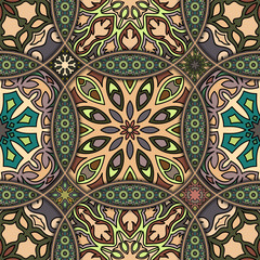 Seamless pattern. Vintage decorative elements. Hand drawn background. Islam, Arabic, Indian, ottoman motifs. Perfect for printing on fabric or paper.