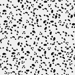 Seamless vector pattern with isolated black different circles for you design. Background texture