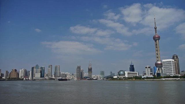 Shanghai bund & Oriental Pearl Tower,Lujiazui economic Center.