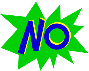 Schriftzug NO