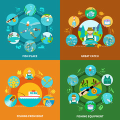 Fishing Flat Design Concept