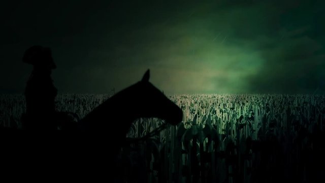 Napoleon Bonaparte Leading His Great Army to Battle Under a Storm