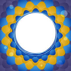 Bright abstract circular background with colorful pattern and place for your text. Template, mock-up for online shopping, advertising, selling banner.