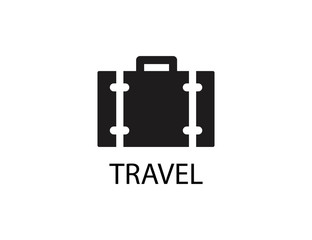 Flat vector travel tourism suitcase