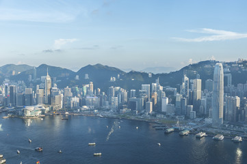 Obraz premium Aerial view of Hong Kong city