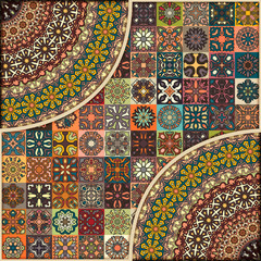 Seamless pattern. Vintage decorative elements. Hand drawn background. Islam, Arabic, Indian, ottoman motifs. Perfect for printing on fabric or paper.