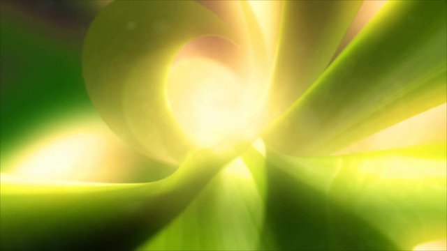 Abstract organic background resembling a plant. Yellow glow. Loop.