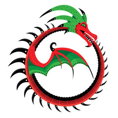 The dragon curtailed into a ring