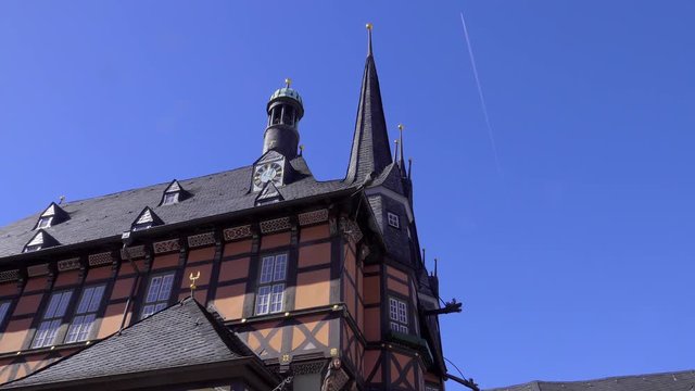 Wernigerode Marktplatz mit Rathaus Harz Deutschland